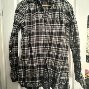 All Saints Monochrome Plaid Shirt Jacket